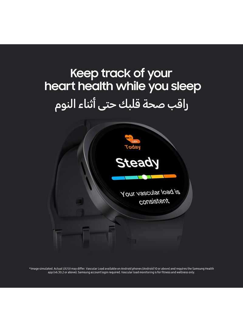 Galaxy Watch 8 44mm (Middle East Version) GPS Smartwatch, Everyday Health Coach, Cushion Design, Dynamic Lug System, 3nm Processor, Sleep Coaching, Running Coach - Graphite