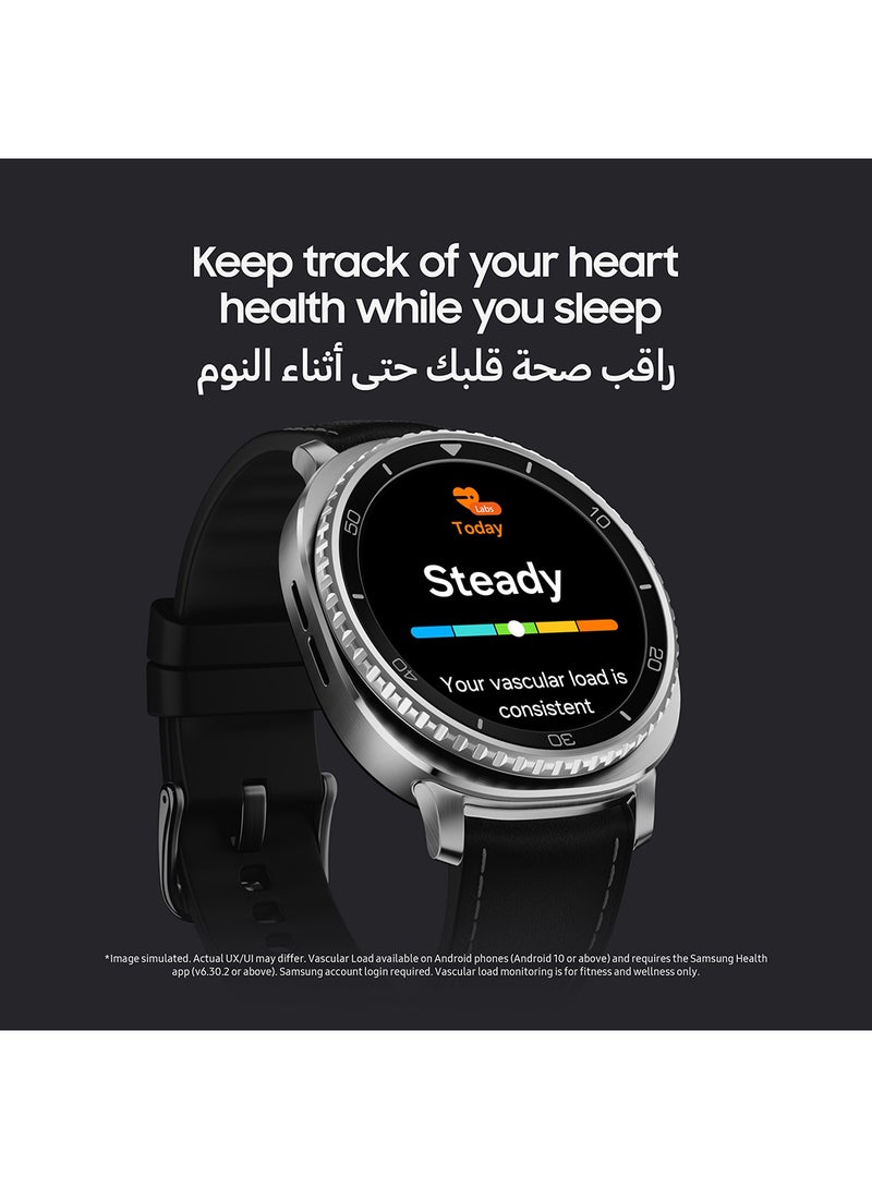 Galaxy Watch 8 Classic 46mm (Middle East Version) GPS Smartwatch, Cushion Design, Rotating Bezel, Quick Button, 3nm Processor, Sleep Coaching, Running Coach Black
