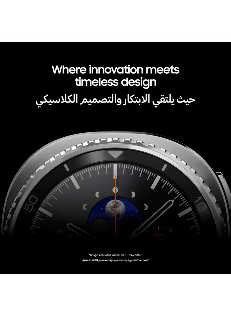 Samsung Galaxy Watch 8 Classic 46mm (Middle East Version) GPS Smartwatch, Cushion Design, Rotating Bezel, Quick Button, 3nm Processor, Sleep Coaching, Running Coach White  - Image 3