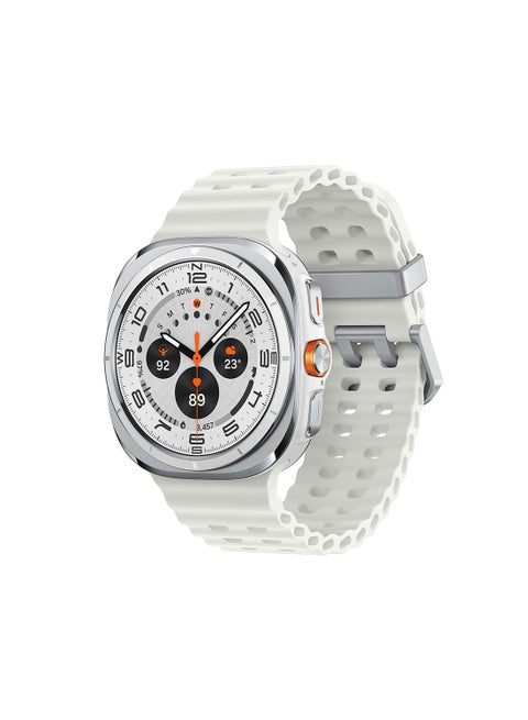 Galaxy Watch Ultra 2025 47mm (KSA Version) LTE Smartwatch,  64GB Storage, Durable Titanium Casing, Cushion Design, Quick Button, Al-Powered Health Monitoring White