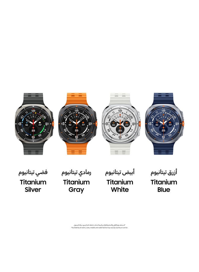 Samsung Galaxy Watch Ultra 2025 47mm (KSA Version) LTE Smartwatch,  64GB Storage, Durable Titanium Casing, Cushion Design, Quick Button, Al-Powered Health Monitoring White  - Image 2