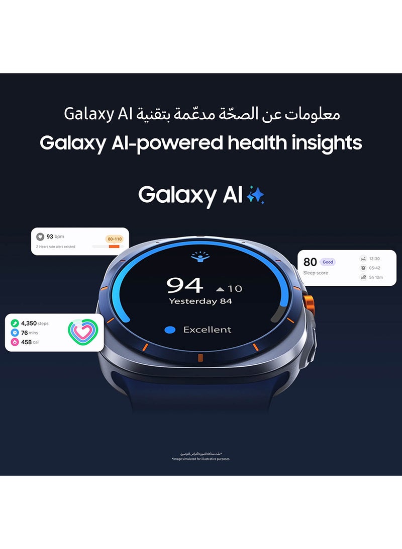 Samsung Galaxy Watch Ultra 2025 47mm (KSA Version) LTE Smartwatch,  64GB Storage, Durable Titanium Casing, Cushion Design, Quick Button, Al-Powered Health Monitoring White  - Image 4