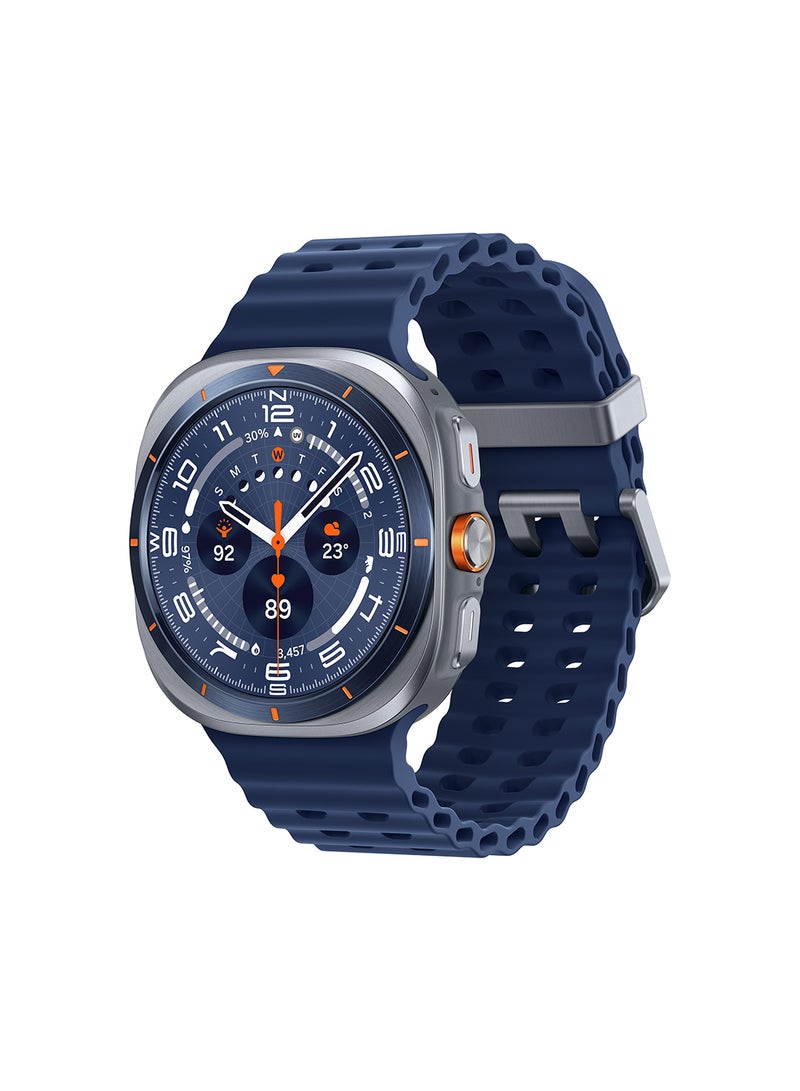 Samsung Galaxy Watch Ultra 2025 47mm (KSA Version) LTE Smartwatch, 64GB Storage, Durable Titanium Casing, Cushion Design, Quick Button, Al-Powered Health Monitoring Blue  - Image 1