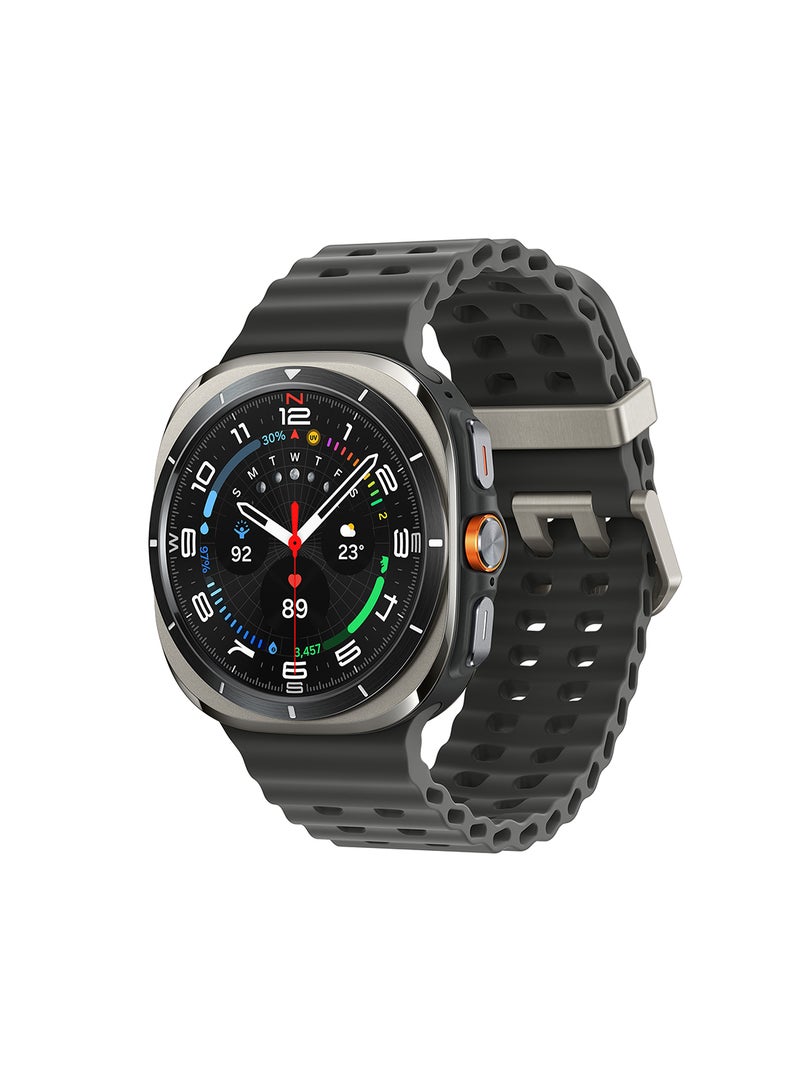 Samsung Galaxy Watch Ultra 2025 47mm (KSA Version) LTE Smartwatch, 64GB Storage, Durable Titanium Casing, Cushion Design, Quick Button, Al-Powered Health Monitoring Silver  - Image 1