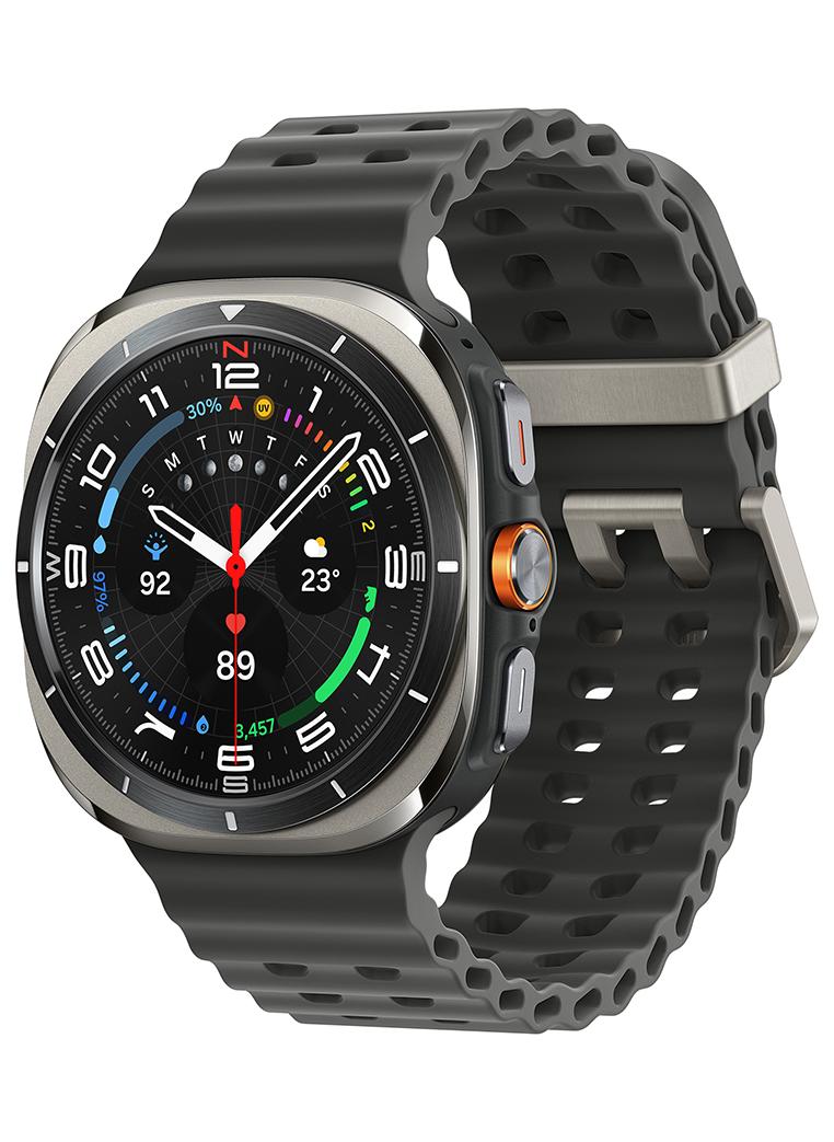 Samsung Galaxy Watch Ultra 2025 47mm (KSA Version) LTE Smartwatch, 64GB Storage, Durable Titanium Casing, Cushion Design, Quick Button, Al-Powered Health Monitoring Titanium Silver - Image 1