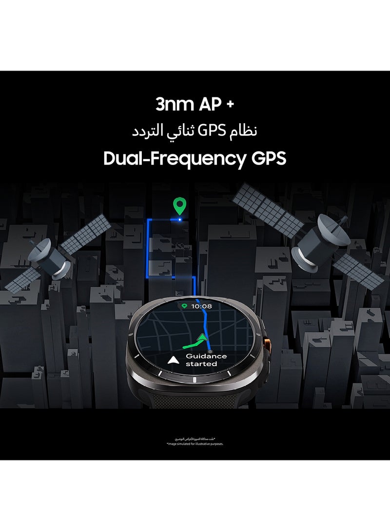Galaxy Watch Ultra 2025 47mm (UAE Version) LTE Smartwatch, 64GB Storage, Durable Titanium Casing, Cushion Design, Quick Button, Al-Powered Health Monitoring Titanium Blue