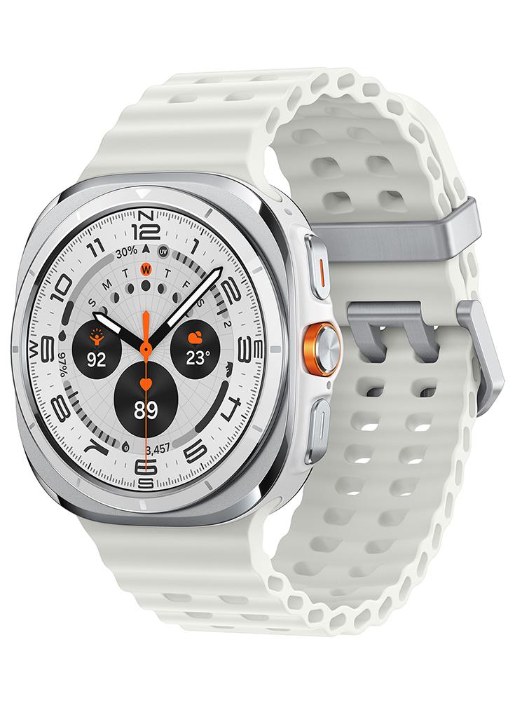 Samsung Galaxy Watch Ultra 2025 47mm (UAE Version) LTE Smartwatch, 64GB Storage, Durable Titanium Casing, Cushion Design, Quick Button, Al-Powered Health Monitoring Titanium White - Image 1