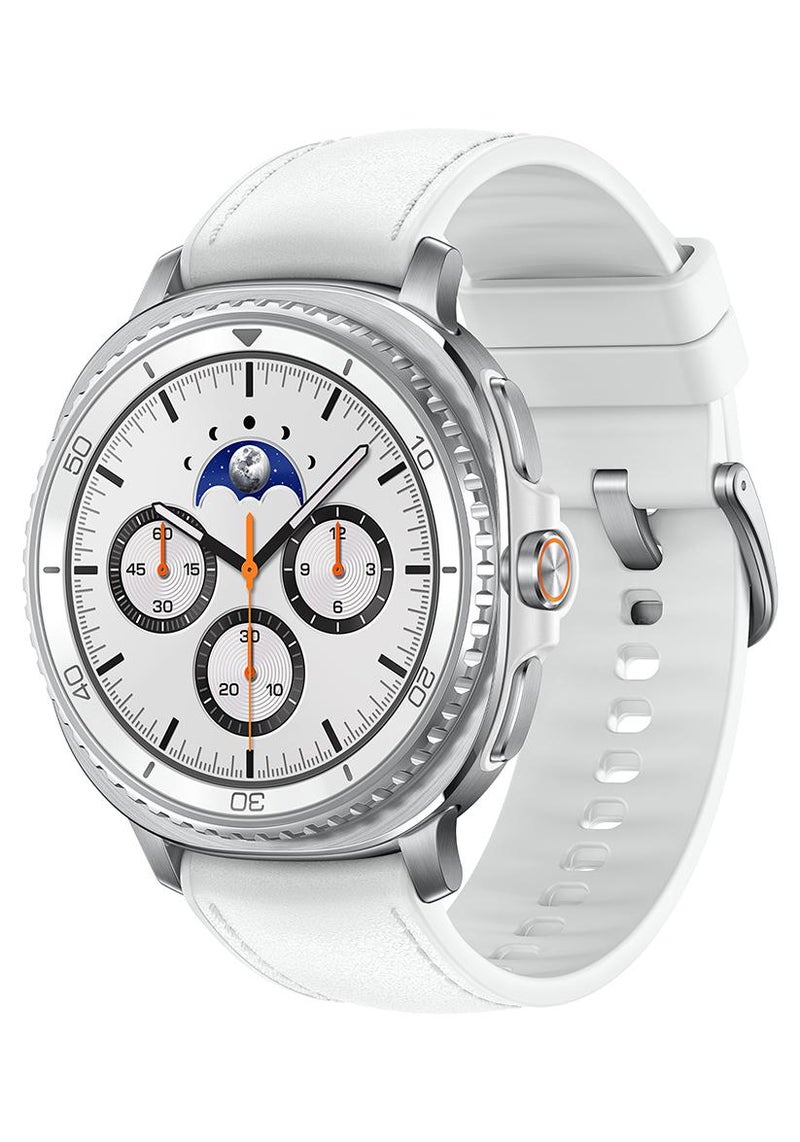 Samsung Galaxy Watch 8 Classic 46mm (UAE Version) LTE  Smartwatch, Cushion Design, Rotating Bezel, Quick Button, 3nm Processor, Sleep Coaching, Running Coach White - Image 1