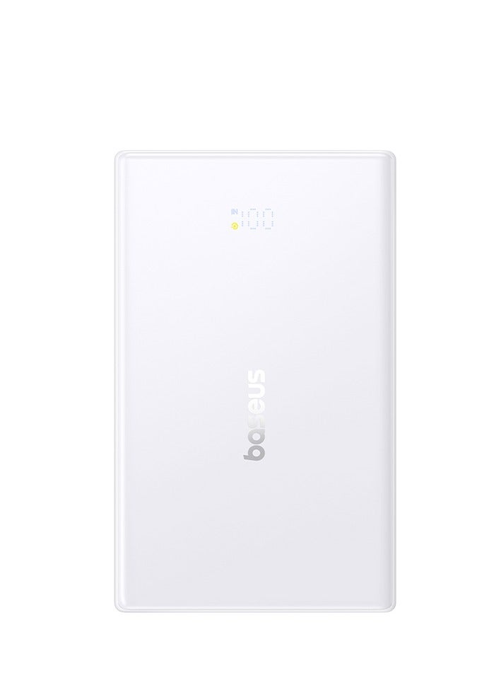 Baseus 10000 mAh Ultra Slim USB-C Power Bank With LED Display, 20W PD 3.0 And QC 4.0 Fast Charging, 3 Outputs Portable Charger Battery Pack For iPhone 16 Pro Max, 15/14/13, Samsung Galaxy S25/S24/S23, iPad, AirPods, Google Pixel 9, Android Phones, Tablets And More – Airline Approved - 10000mAh - White  - Image 2