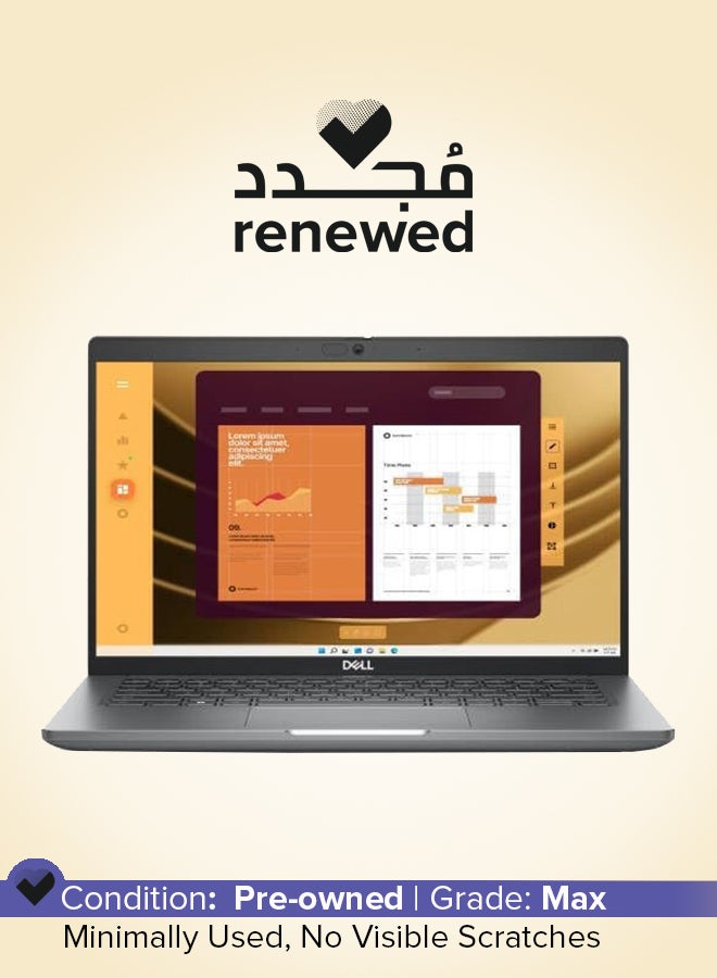 DELL Renewed - Latitude 5450 Laptop With 15.6-Inch Full HD Display, Intel Core Ultra 5-125U Processor/12-Core/16GB RAM/512GB SSD/Intel Iris XE Graphics/Free DOS English Silver - Image 1