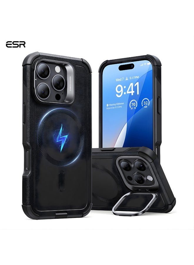ESR for iPhone 16 Pro Case, 7X Military-Grade Drop Protection, Shock-Absorbing Rugged Cover with Camera Control Button, MagSafe Accessories Compatible, Cyber Series, Black Black - Image 1