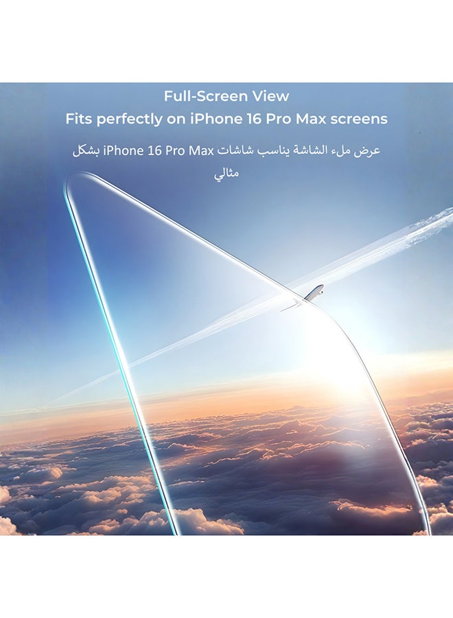 ESR 1 Pack 9H+ Glass for iPhone 16 Pro Max Screen Protector, Armorite Ultra-Tough Tempered Glass with UltraFit Tray Clear - Image 5