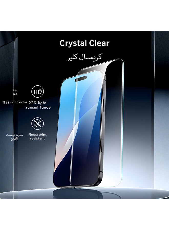 ESR 1 Pack 9H+ Glass for iPhone 16 Pro Max Screen Protector, Armorite Ultra-Tough Tempered Glass with UltraFit Tray Clear - Image 2