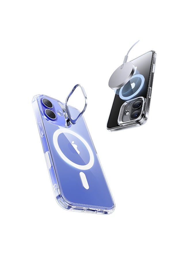 ESR for (SET)Screen Protect 1pack iPhone 16 Plus Case, Compatible with MagSafe, Military-Grade Protective Case,1500g Mag Lock , Built-in Stash Stand Phone Case, Scratch-Resistant Back Cover, Classic Series, Clear Clear - Image 1