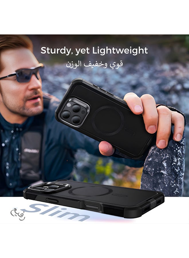 ESR for iPhone 16 Pro Max Case Clear, Compatible with MagSafe, Magnetic Slim Phone Case for iPhone 16 Pro Max, 1500g Mag Lock,Camera Protection, Shockproof Thin Cover, Resists Yellowing and Scratches, Black Black - Image 2