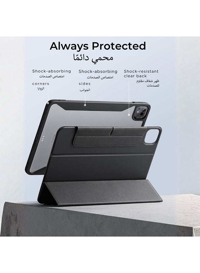 ESR for iPad Pro 13 Inch Case (M5/M4) 2025/2024, Powerful Magnetic Attachment, Slim Trifold Stand Case, Supports Pencil Pro & Pencil(USB-C), Auto Wake/Sleep, Durable Protection, Rebound Series, Black Black - Image 4