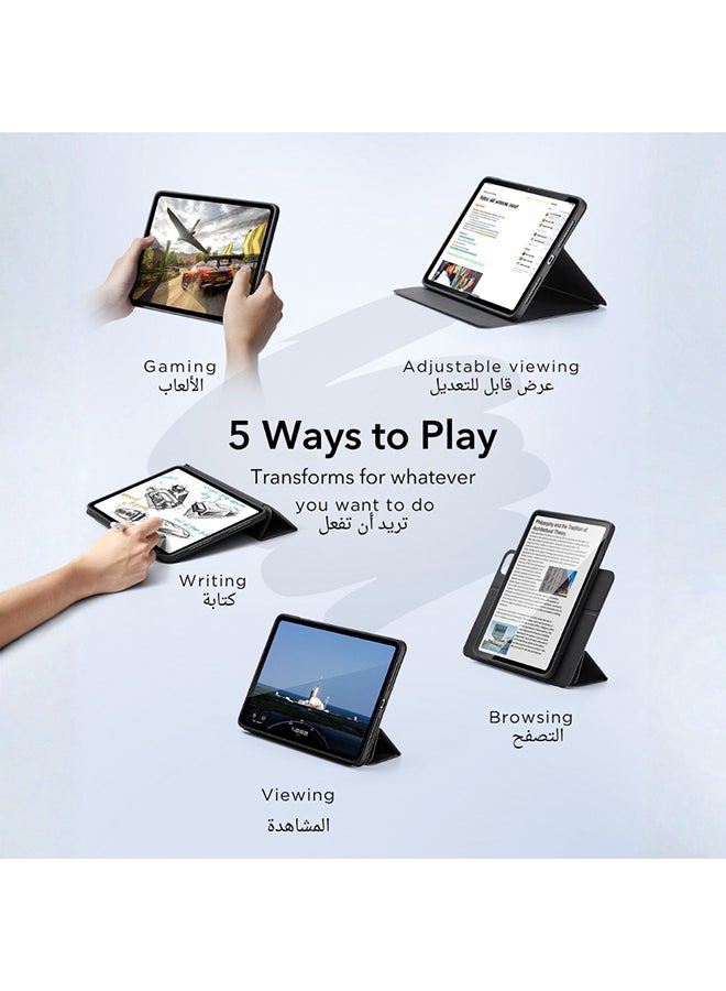 ESR for iPad Pro 13 Inch Case (M5/M4) 2025/2024, Powerful Magnetic Attachment, Slim Trifold Stand Case, Supports Pencil Pro & Pencil(USB-C), Auto Wake/Sleep, Durable Protection, Rebound Series, Black Black - Image 2