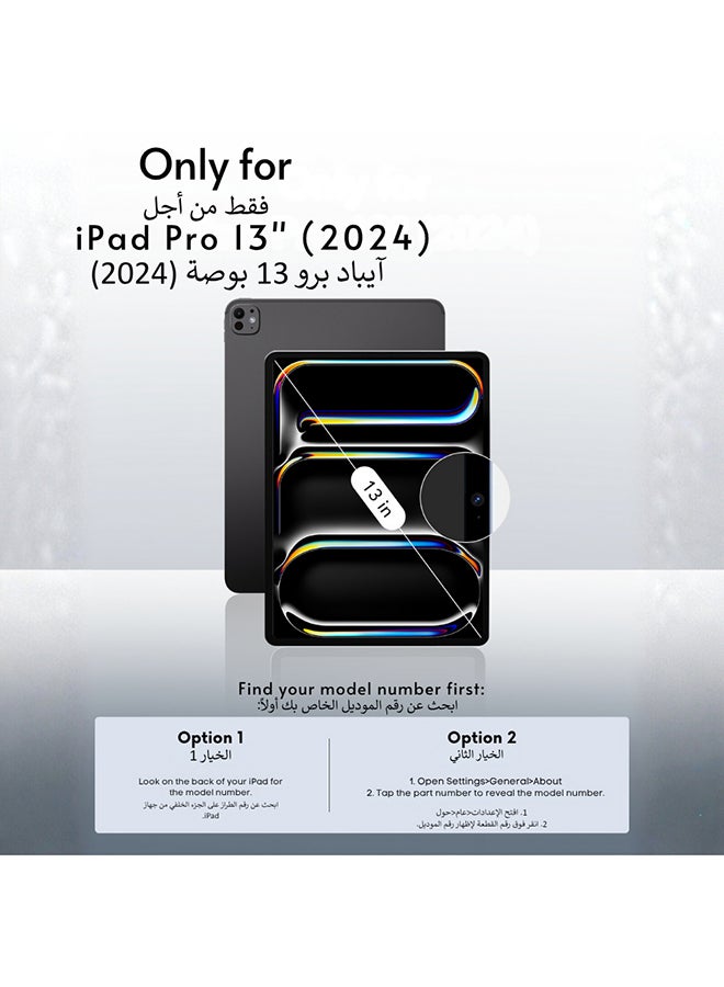 ESR for iPad Pro 13 Inch Case (M5/M4) 2025/2024, Powerful Magnetic Attachment, Slim Trifold Stand Case, Supports Pencil Pro & Pencil(USB-C), Auto Wake/Sleep, Durable Protection, Rebound Series, Black Black - Image 3