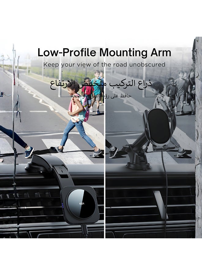 ESR for 15W MagSafe Car Mount Charger, for MagSafe Car Charger, Suction Cup Magnetic Wireless Car Charging, Dashboard Car Phone Mount for iPhone 17/16/15/14/13/12, S25, Pixel 10, Fast Charging Black - Image 4