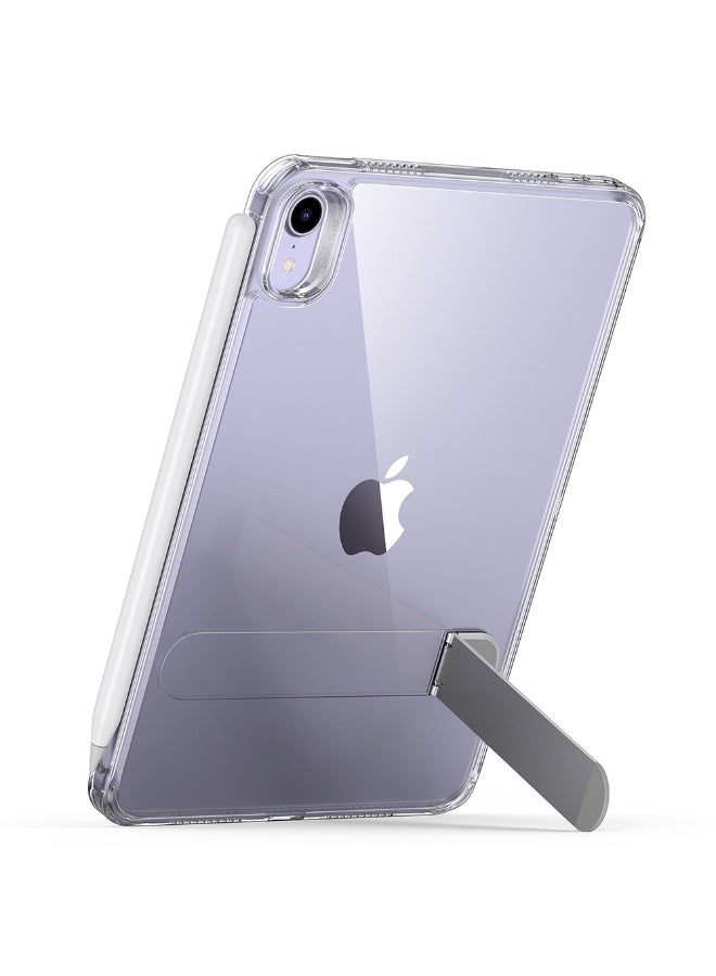 ESR for iPad mini 7,6 Case(2024,A17 Pro), iPad mini 7th/6th Generation Case(2024/2021), 3 Stand Modes, Slim and Light, Drop Protection, Supports Pencil Pro/USB-C, Boost Kickstand Case, Clear black clear