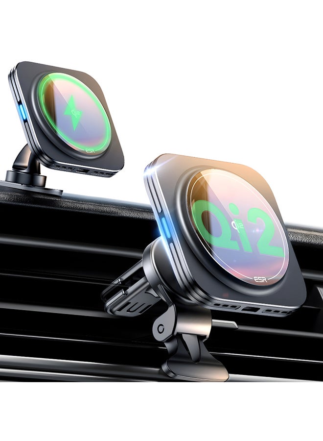 ESR for MagSafe Car Mount Charger,15W Magnetic Wireless Car Charger, for MagSafe Car Charging, Air Vent Dashboard Phone Holder Mount for iPhone Air 17 Pro Max 16 15 14 13 12, Galaxy S25, Fast Charging Black - Image 1