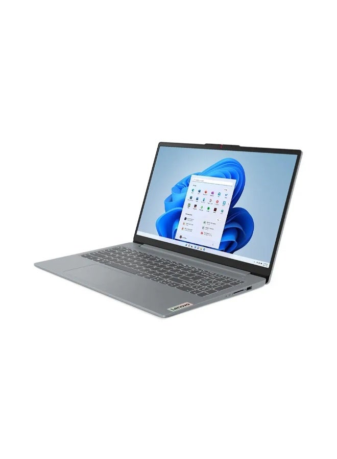 Lenovo IdeaPad Slim 3 Laptop With 15.6-Inch FHD Display, AMD Ryzen 5 7520U Processor/16GB RAM/512GB SSD/AMD Radeon 610M Graphics/Windows 11 Home English Arctic Grey  - Image 1