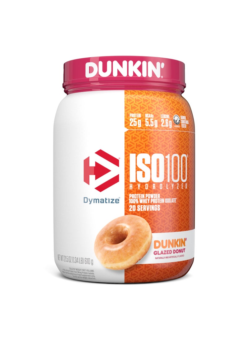 Dymatize Glazed Donut Iso100 Whey Protein Powder 1.3 Lb, 610g  - Image 1