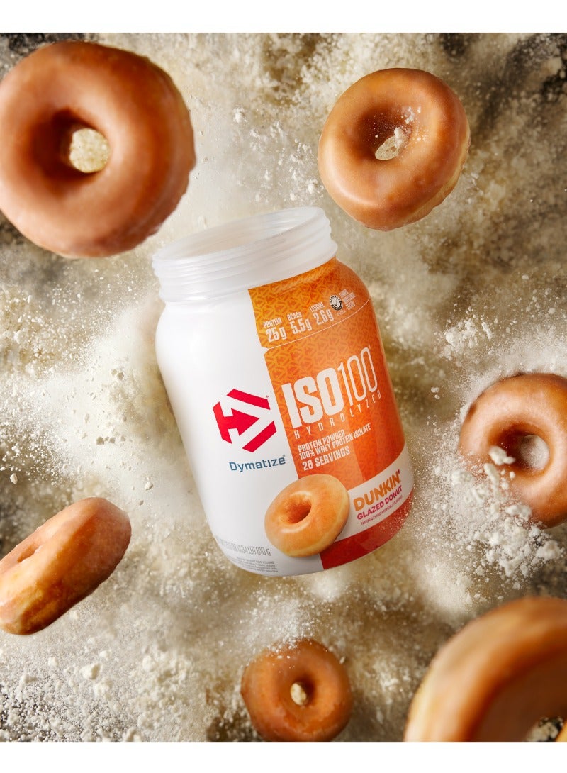 Glazed Donut Iso100 Whey Protein Powder 1.3 Lb, 610g