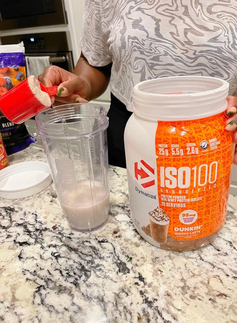 Mocha Latte Iso100 Whey Protein Powder 1.3 Lb (660 g)