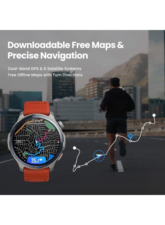 Amazfit Balance 2 Smart Watch 47Mm Amoled Sapphire Glass Display, Offline Maps, Dual Band Gps, 21 Days Battery, 170+ Sport Modes, Hyrox And Golf Mode, Heart Rate And Sleep Tracker For Android And Iphone black  - Image 3