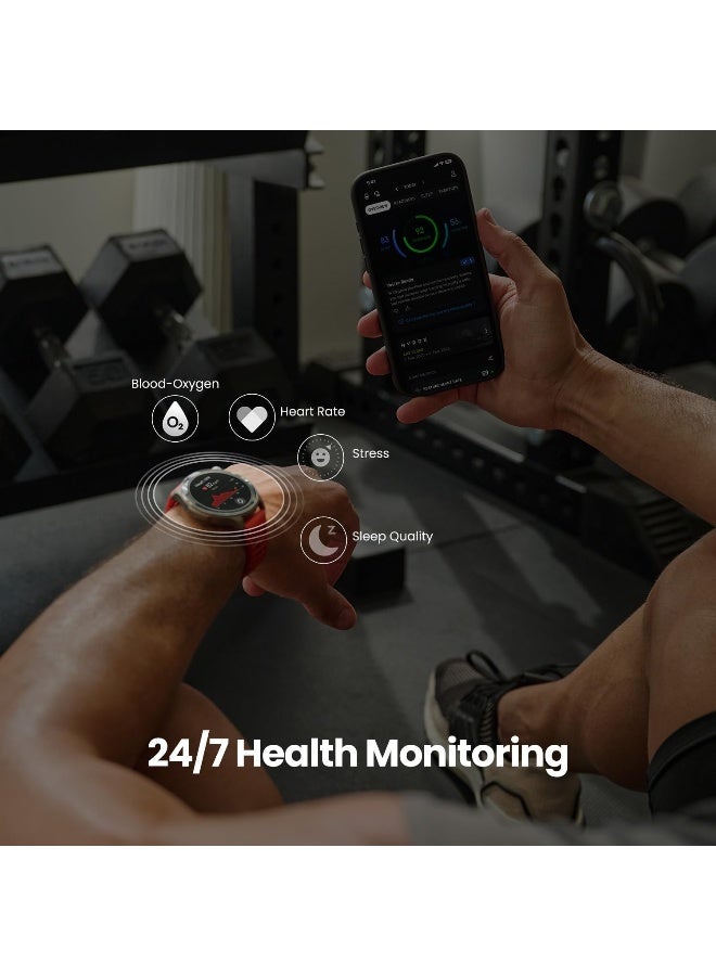 Amazfit Balance 2 Smart Watch 47Mm Amoled Sapphire Glass Display, Offline Maps, Dual Band Gps, 21 Days Battery, 170+ Sport Modes, Hyrox And Golf Mode, Heart Rate And Sleep Tracker For Android And Iphone black  - Image 4