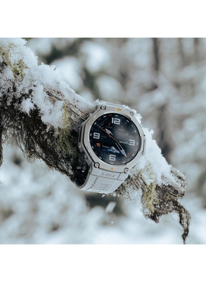 Amazfit T-Rex 3 Rugged Military Smart Watch 48Mm, Gps (With Privacy), Offline Maps, Long Battery Life,328 Feet Water-Resistant, 170 Fitness/Sport Modes, Ai, Voice Control, For Android Or Iphone, Gray grey  - Image 4
