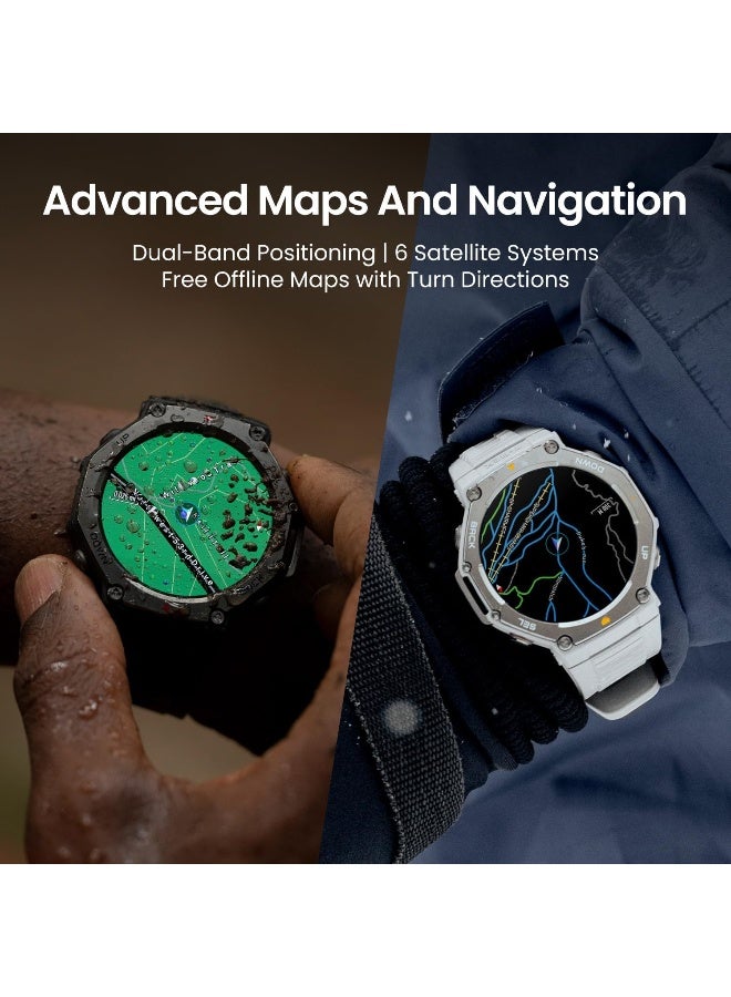 Amazfit T-Rex 3 Rugged Military Smart Watch 48Mm, Gps (With Privacy), Offline Maps, Long Battery Life,328 Feet Water-Resistant, 170 Fitness/Sport Modes, Ai, Voice Control, For Android Or Iphone, Gray grey  - Image 5