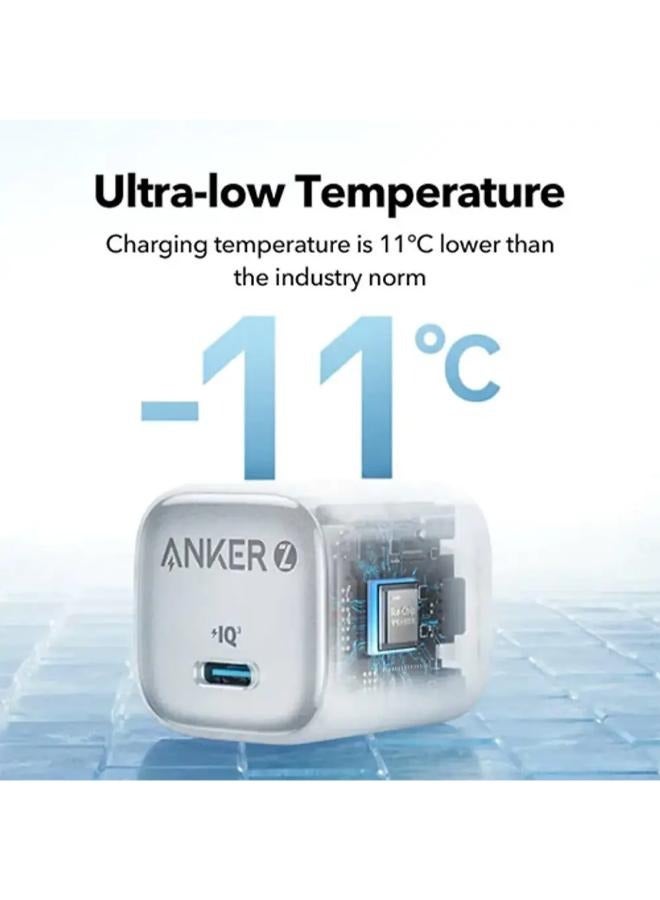 Anker Zolo 20w -Nano III Fast Charger for iPhone 15-16 Series, PPS, PIQ 3.0, Foldable Whie - Image 3