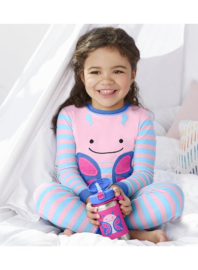 Skip Hop Zoo Stainless Steel Straw Bottle Octopus - Insulated, Cool Water Bottle for Kids - Image 5