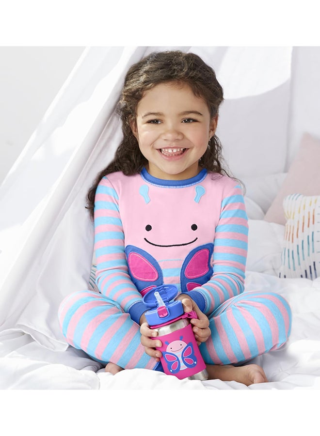 Skip Hop Zoo Stainless Steel Straw Bottle Hedgehog - Insulated, Kids Water Bottle with Flexible Straw - Image 5