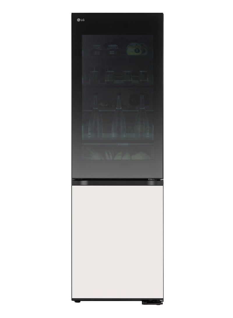 LG 374L Gross & 349L Net capacity Double Door Top Mount Refrigerator with Flat Door Design, FRESHConverter, Moist Balance Crisper, Big Freezer Box, Wi-Fi, GR-V479QGKW Inox, grey - Image 1