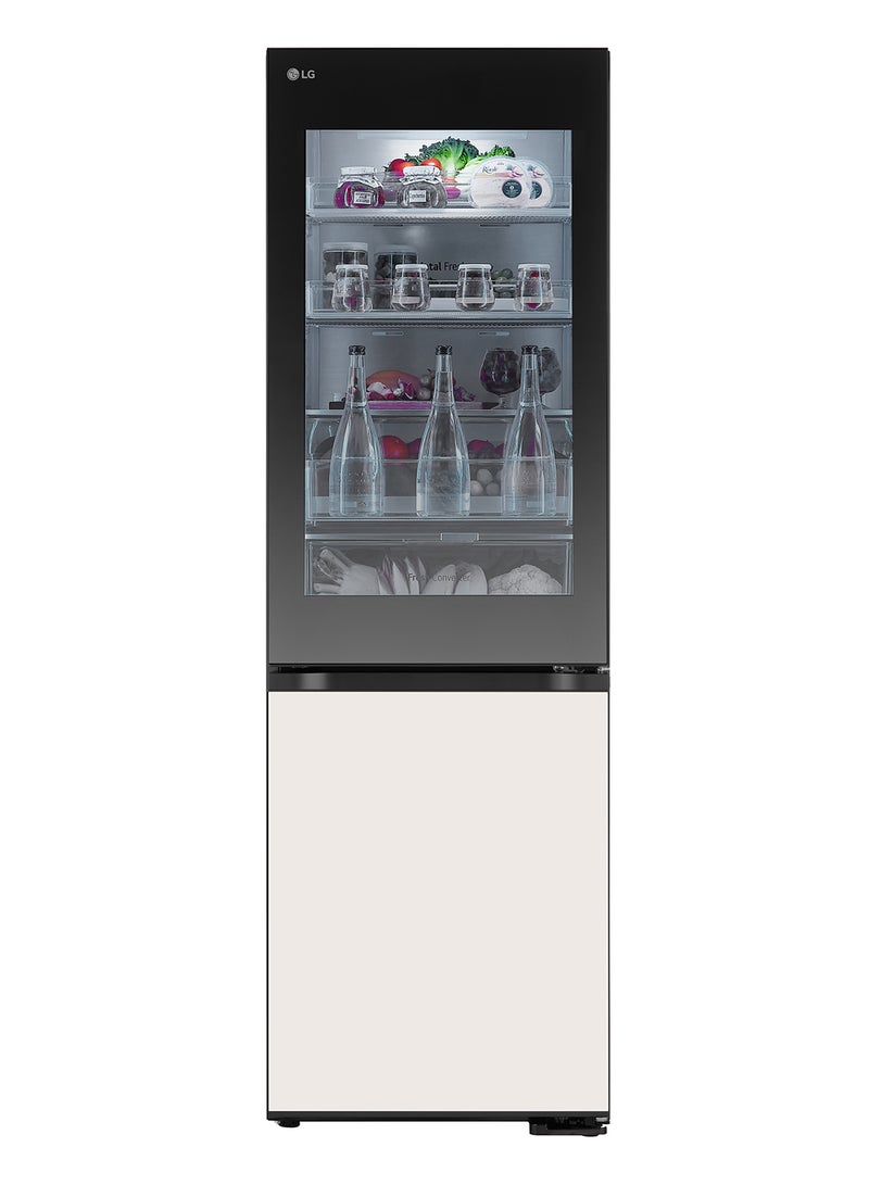 LG 374L Gross & 349L Net capacity Double Door Top Mount Refrigerator with Flat Door Design, FRESHConverter, Moist Balance Crisper, Big Freezer Box, Wi-Fi, GR-V479QGKW Inox, grey - Image 2