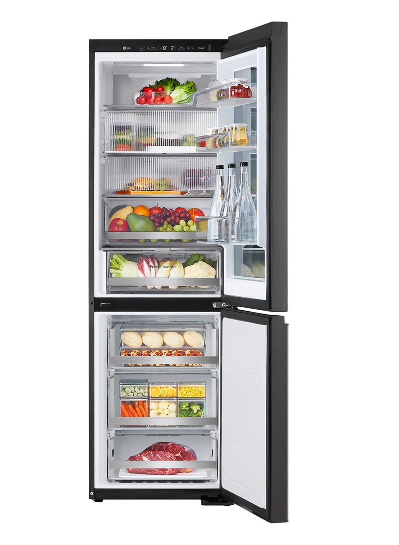 LG 374L Gross & 349L Net capacity Double Door Top Mount Refrigerator with Flat Door Design, FRESHConverter, Moist Balance Crisper, Big Freezer Box, Wi-Fi, GR-V479QGKW Inox, grey - Image 5