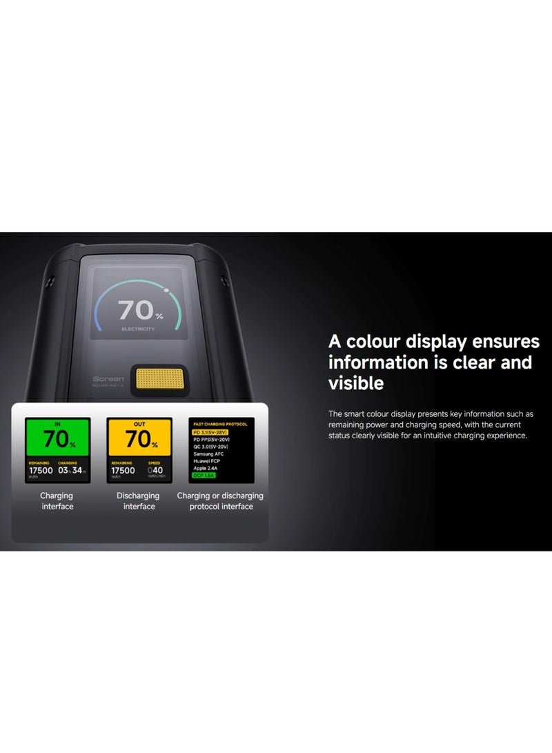 Xiaomi 212w Hypercharge Power Bank 25000 Maximum Power, Rapid Charging, Distinctive Design, Exquisite Aesthetics Black - Image 5