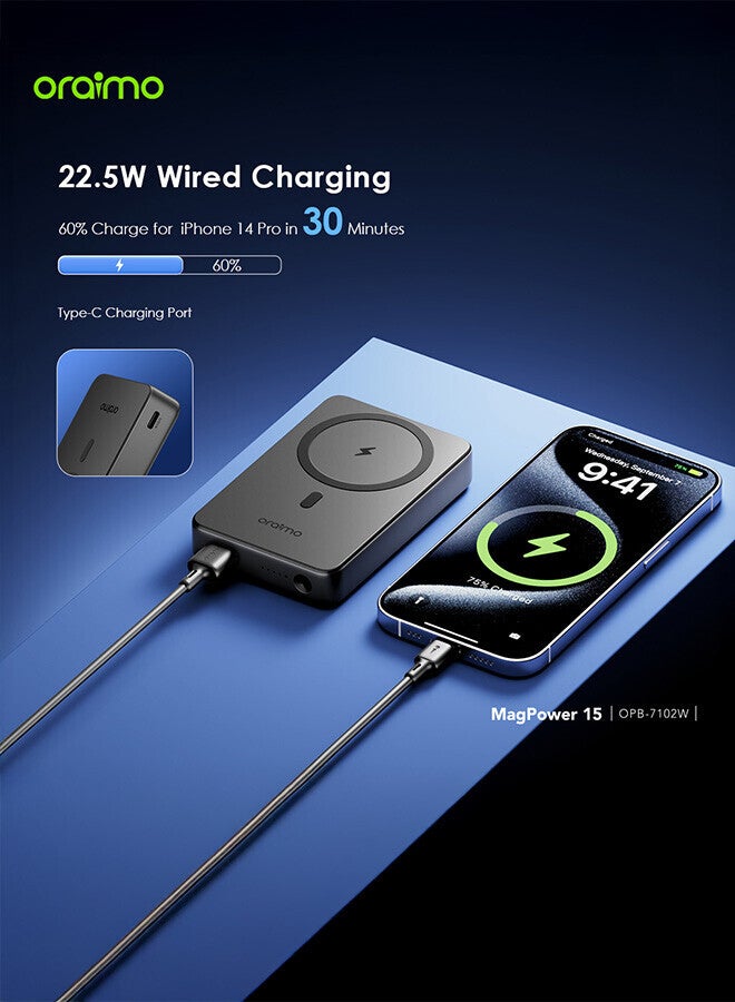 أورايمو بنك الطاقة MagPower 15 شحن لاسلكي 15 واط - - Image 5