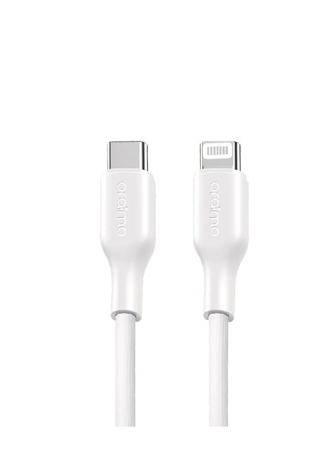 Oraimo Cable RobustLine USB-C To Lightning 1m 30W - White