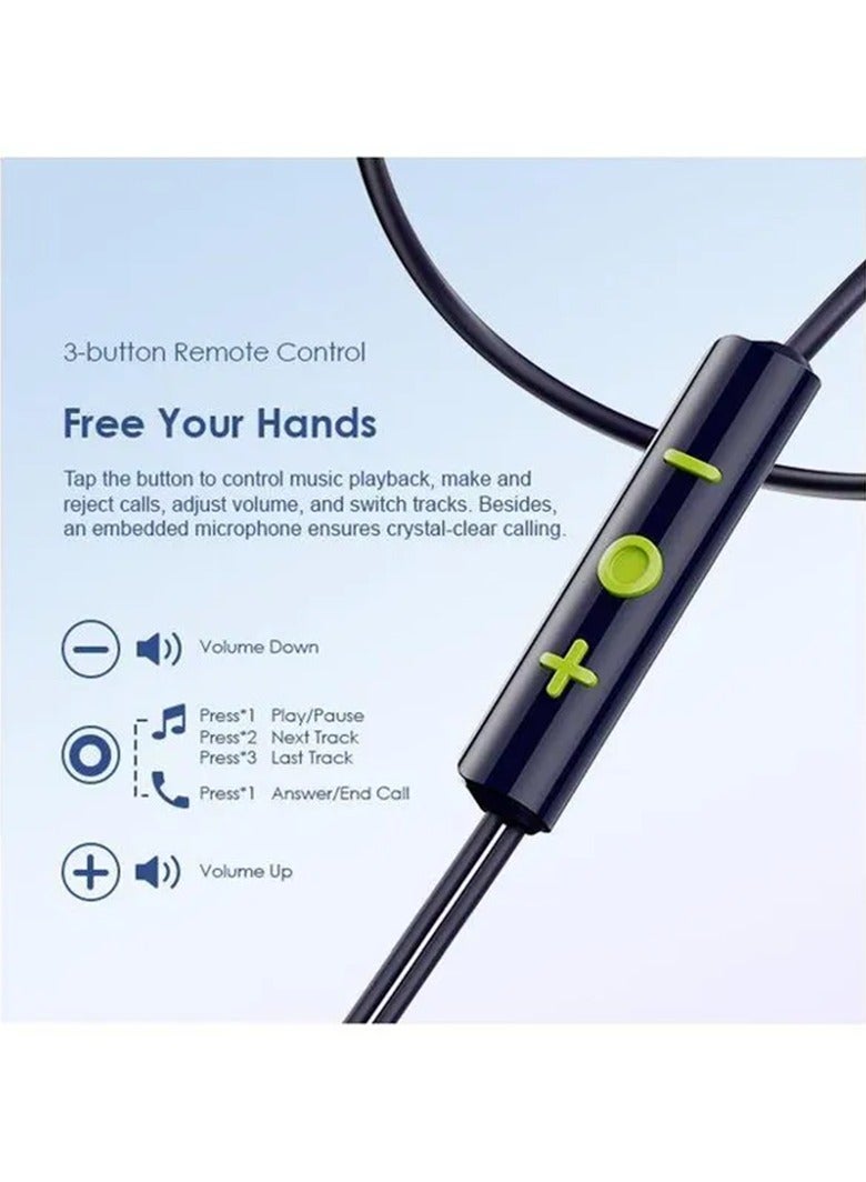 Oraimo Earbuds Halo Airy In-ear Wired Type-C Connector - Blue  - Image 4