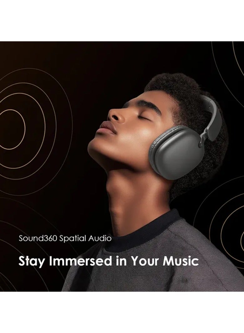 Oraimo Headphone BoomPop Lite ENC Over-Ear Wireless - Black - Image 3