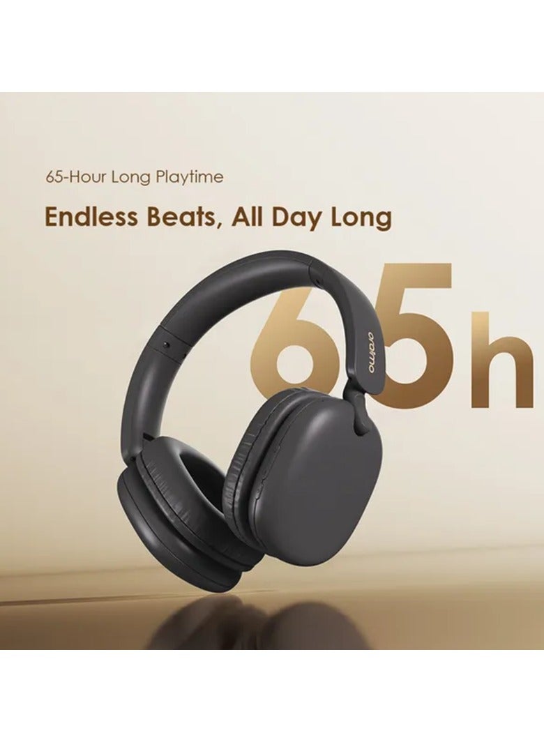 Oraimo Headphone BoomPop Lite ENC Over-Ear Wireless - Black - Image 4