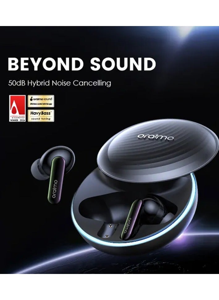 أورايمو Earbuds SpaceBuds Hybrid ANC True Wireless Customized Voice Prompt - Space Grey - Image 2