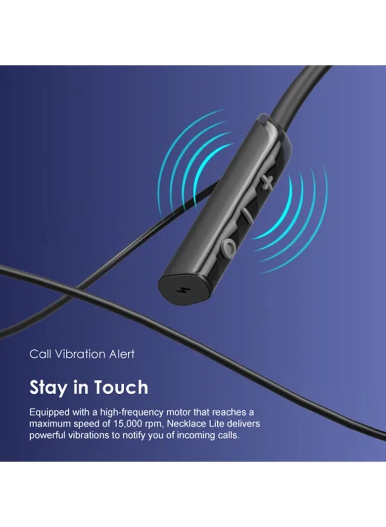 أورايمو Earbuds Necklace Lite Call Vibration Wireless Headphones - Black - Image 4