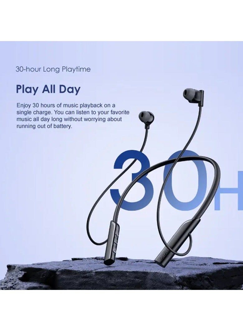 أورايمو Earbuds Necklace Lite Call Vibration Wireless Headphones - Black - Image 5