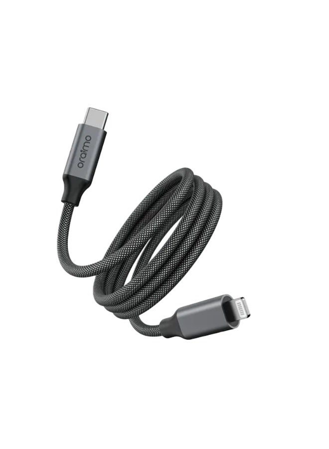 Oraimo Cable MagCable USB-C To Lightning 1m 20W - Black - Image 1