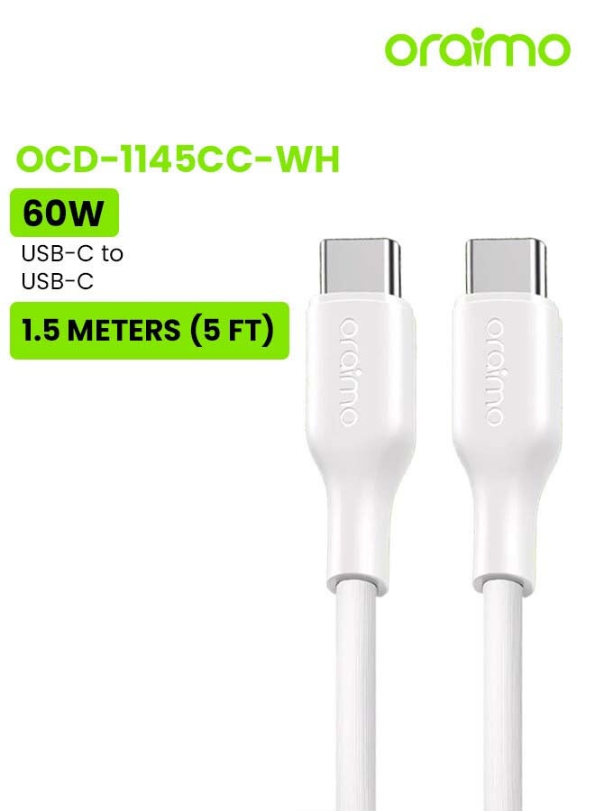 كابل RobustLine 60W من نوع-C إلى نوع-C | 3A 1.5M -